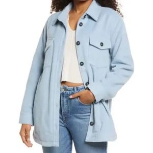 Thread & Supply Nordstrom Blue Soft Flannel Jacket Lined Shacket Small